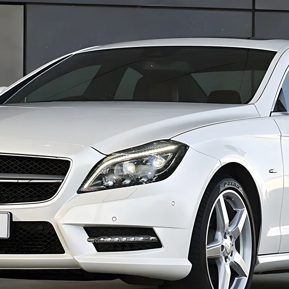

Автоматическая фара в сборе для Benz CLS W218 C218 2012-2017, обновленная новая модель автомобиля, светодиодный объектив проектора, аксессуары для инструментов Plug and Play