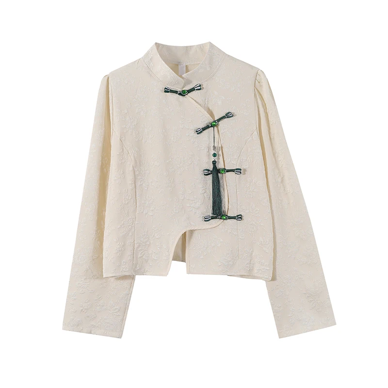 Schwarze Hemden und Bluse für Damen, 90er-Jahre, Y2k, Vintage, Harajuku, 2000er-Jahre, chinesischer Stil, elegantes Langarm-Shirt, Oberteil, Kleidung, Herbst 2023 – Detail 7