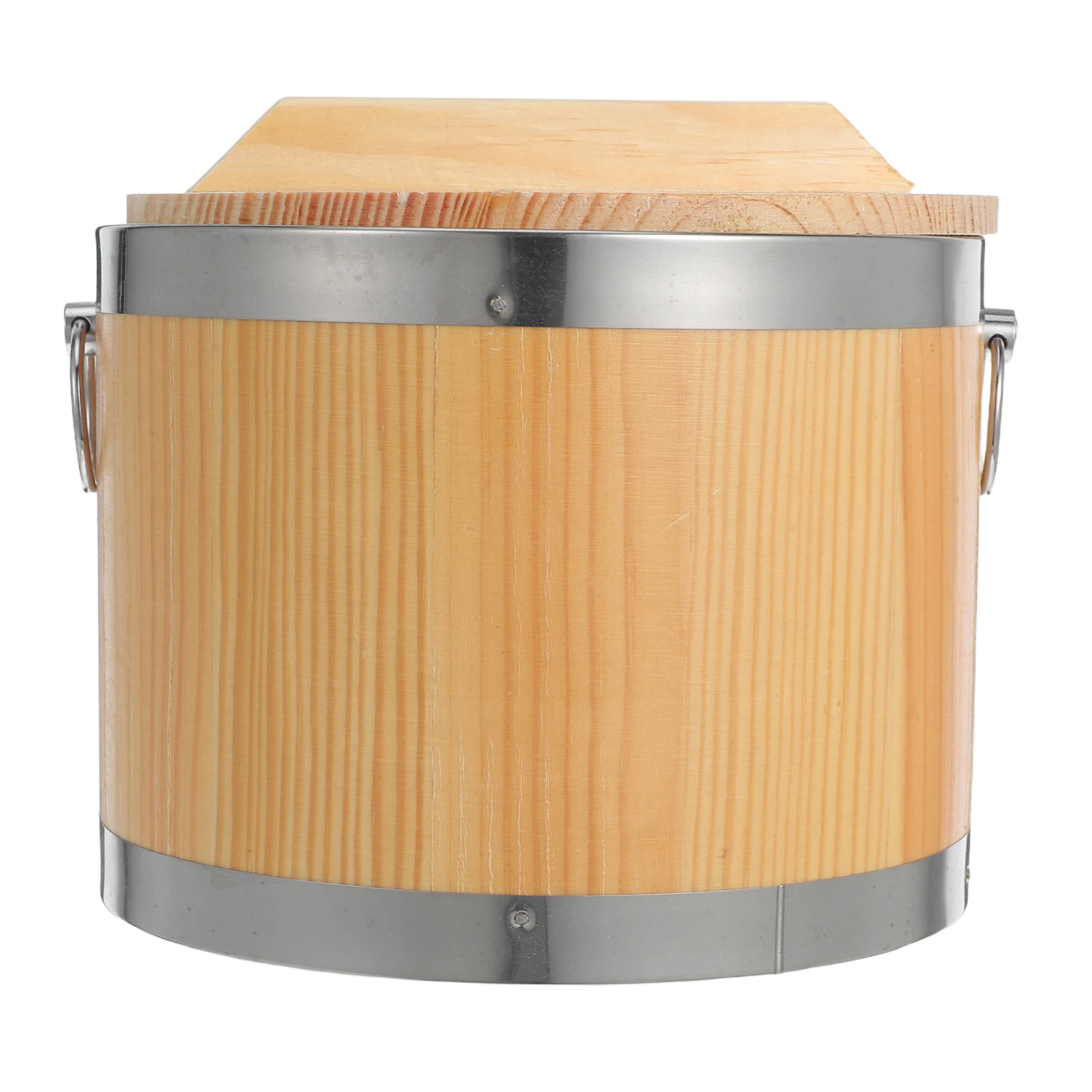 

1Set Wooden Rice Bucket Large Capacity Insulated Sushi Bowl with Lid Inner Bowl for Home Dining Restaurant Use Cooked Rice