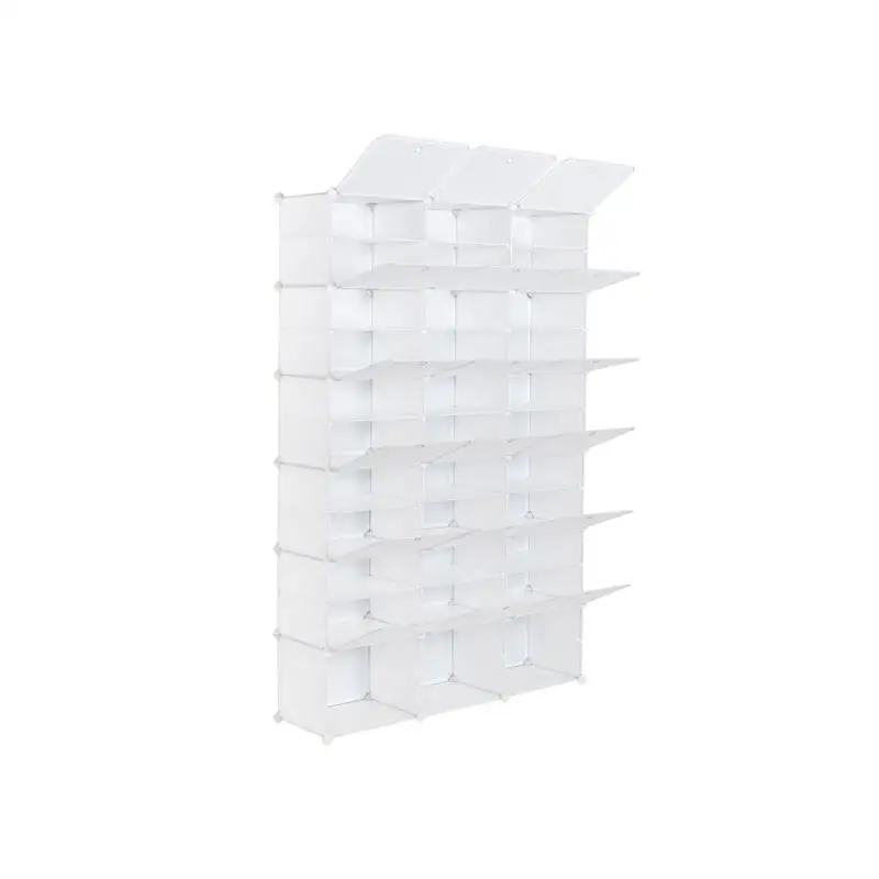 منظم رف أحذية محمول مكون من 12 طبقة مكون من 72 زوجًا، حامل خزانة تخزين قابل للتوسيع للكعب والأحذية والشباشب - أبيض
