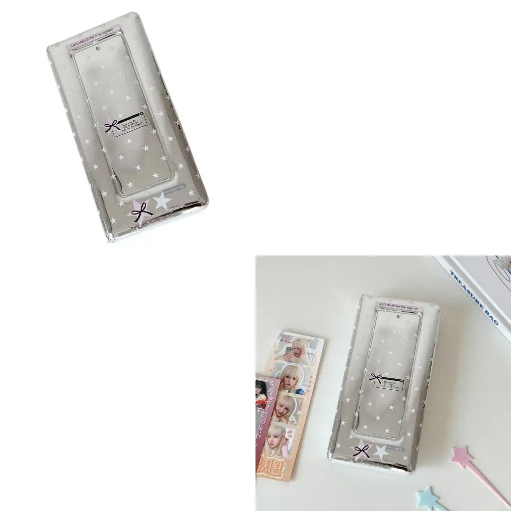 62KD Shinning Star PVC Photo Album Scrapbook For Students 4 Pocket Design Long Sticker Photos Storage Organiser Waterproof