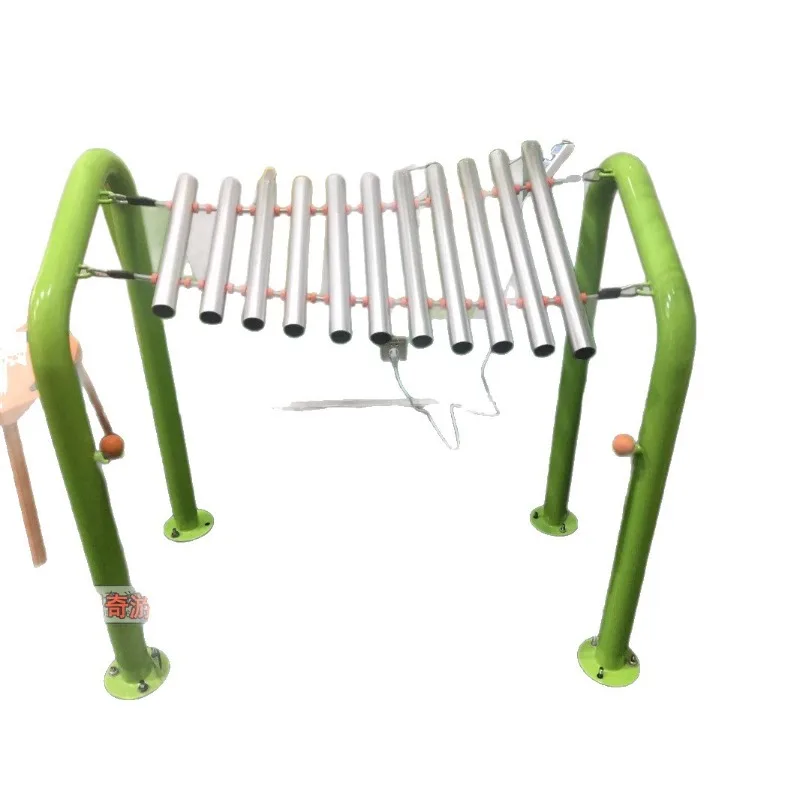 Outdoor percussion instrument percussion table. Park playground percussion instruments.