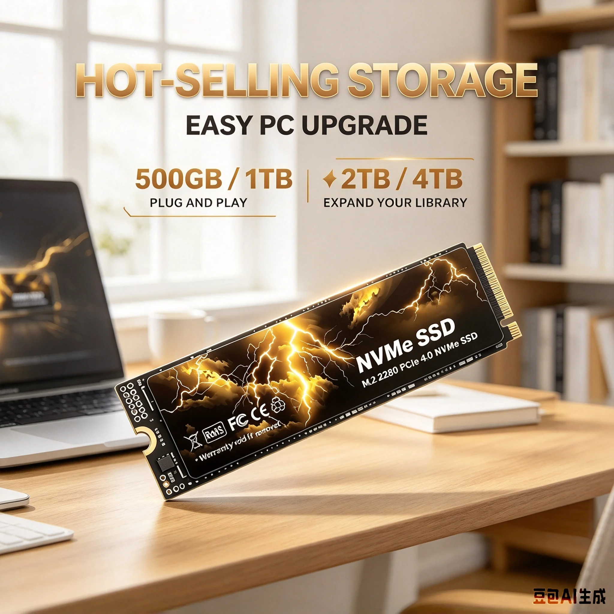 NVMe M.2 2280 SSD 500GB 1TB 2TB PCIe 4.0x4 Internal Solid State Drive Disk for Laptop Desktop PC Pro Max Unit Plus Edition