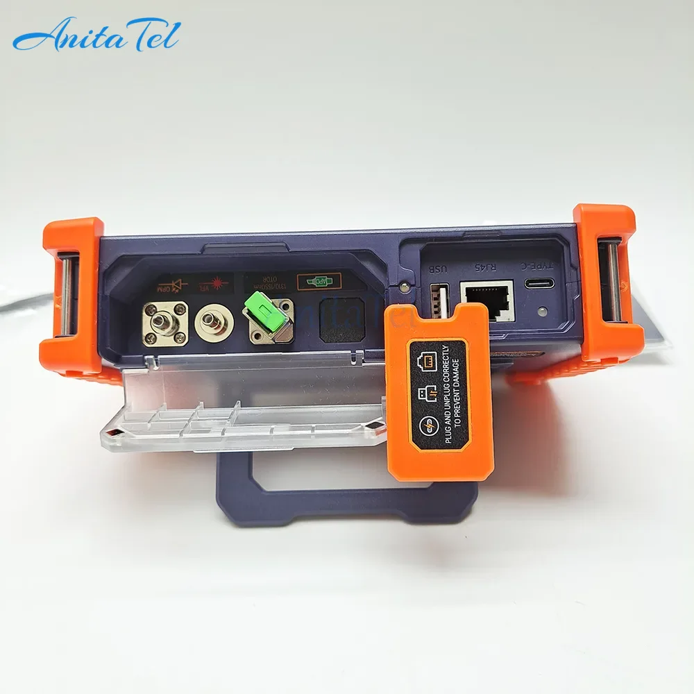 

OTDR с сенсорным экраном KOMSHINE QX43 для FTTX SM/PON, до 9 длин волн, со встроенными OPM, VFL, OLS и RJ45