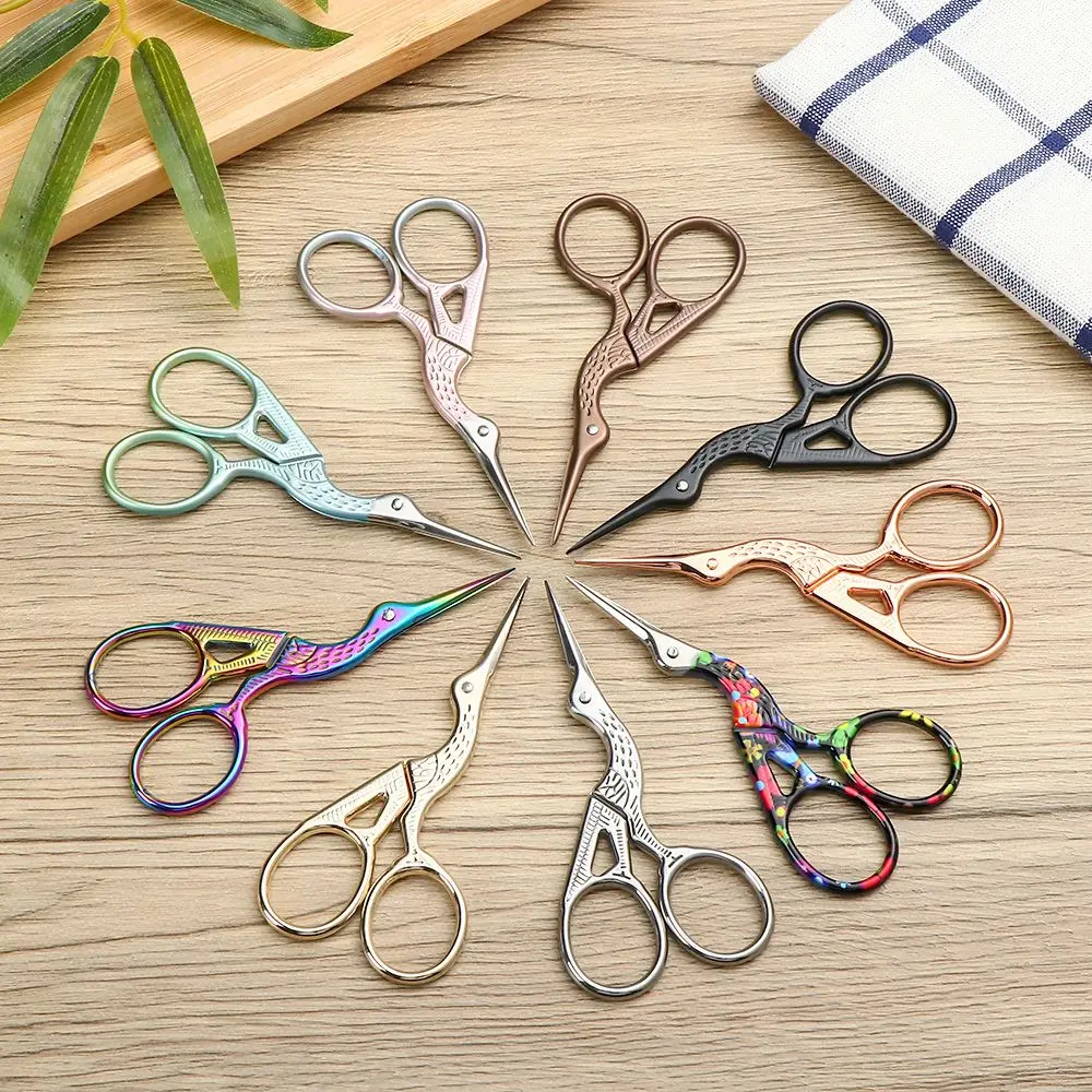 Sewing Office Retro Cross Stitch Scissors Scissors Crane Stainless Steel