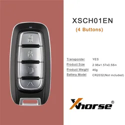 Xhorse XM38 XSCH01EN KE.LSL styl XSLR01EN L. H styl XM38 uniwersalny inteligentny klucz 1 sztuka