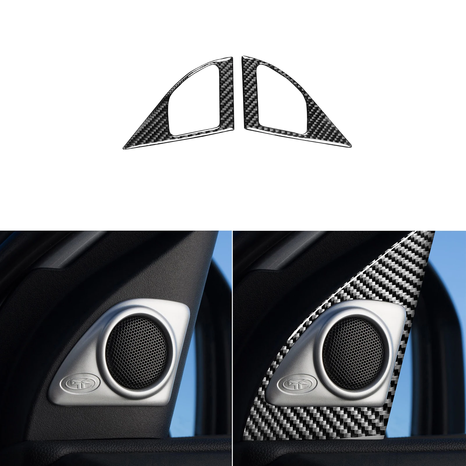 

Для Mitsubishi Lancer 2008-2015: Декоративные накладки из карбона на динамики и твитеры дверей, модифицированные наклейки-аксессуары для автомобиля