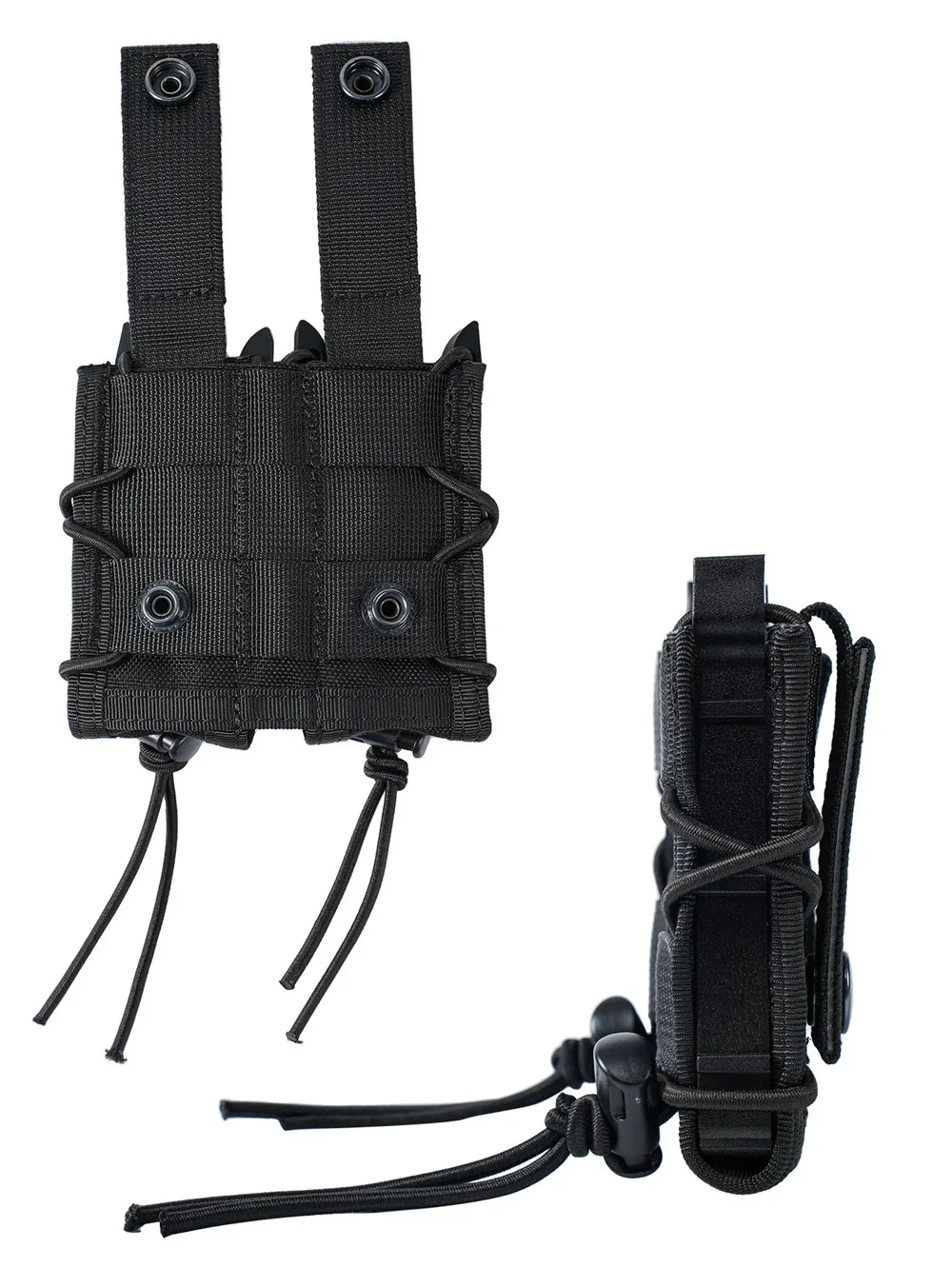 9mm Tactical Magazine Pouch Double-Layer Molle Cartridge Holder Universal Single Double Magazine Pouch for Military Police view 5