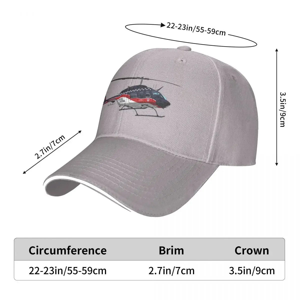 Bell Ranger Helicopter N102AE Cap Baseball Cap snapback cap hats for men Women\'s