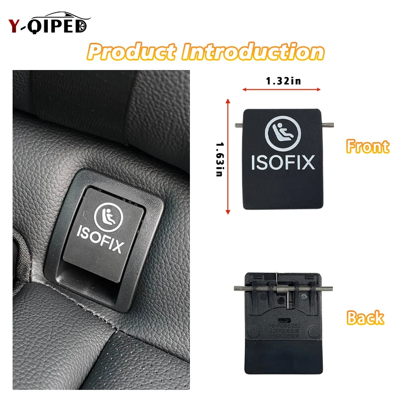 For Mercedes Benz C-Class GLC-Class Child Safety Seat Anchor Cover W205 W253 Safety Seat Isofix Lock Cover C180 C200 C260 GLC300