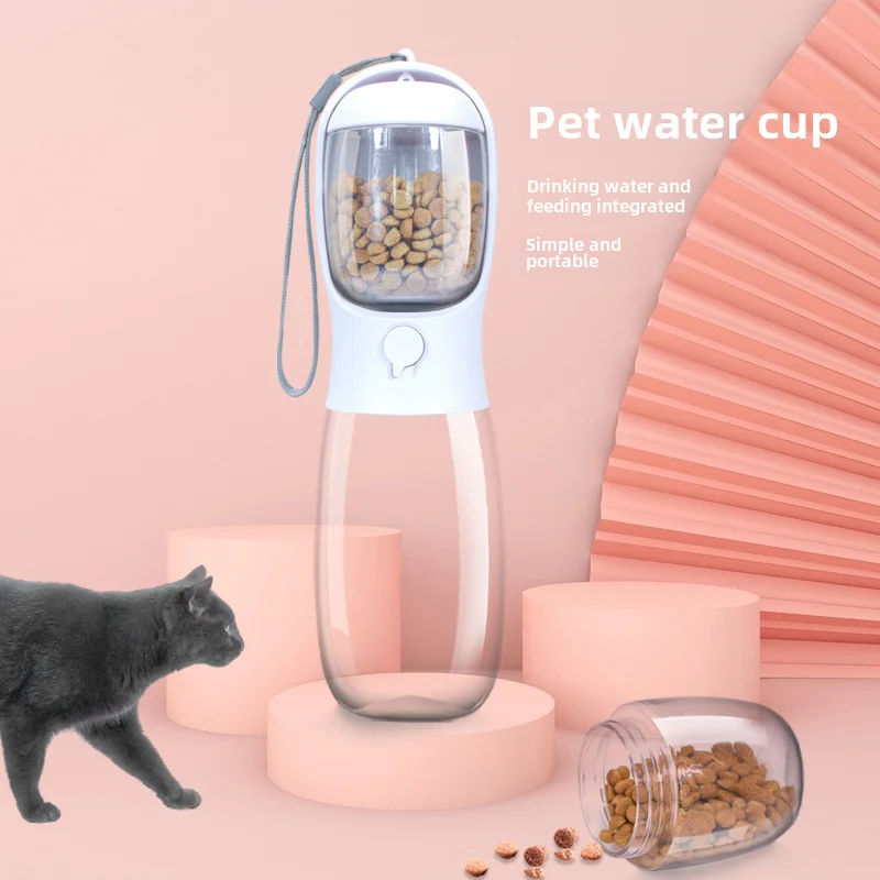 Pet Outdoor Dog Walking Portable Plastic Water Cup Drinking Water Feeding Dual-Use Cat for Common Dogs