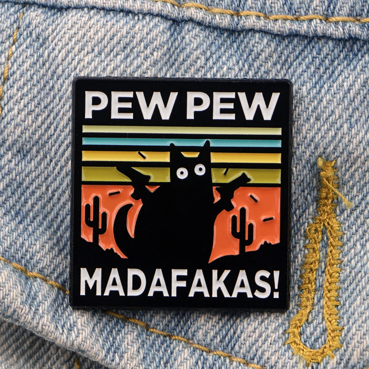 Bottled Menace Evil Black Cat Enamel Pin Funny Badge Metal Lapel Brooch For Backpacks Brooches Fashion Jewelry Accessories Gifts