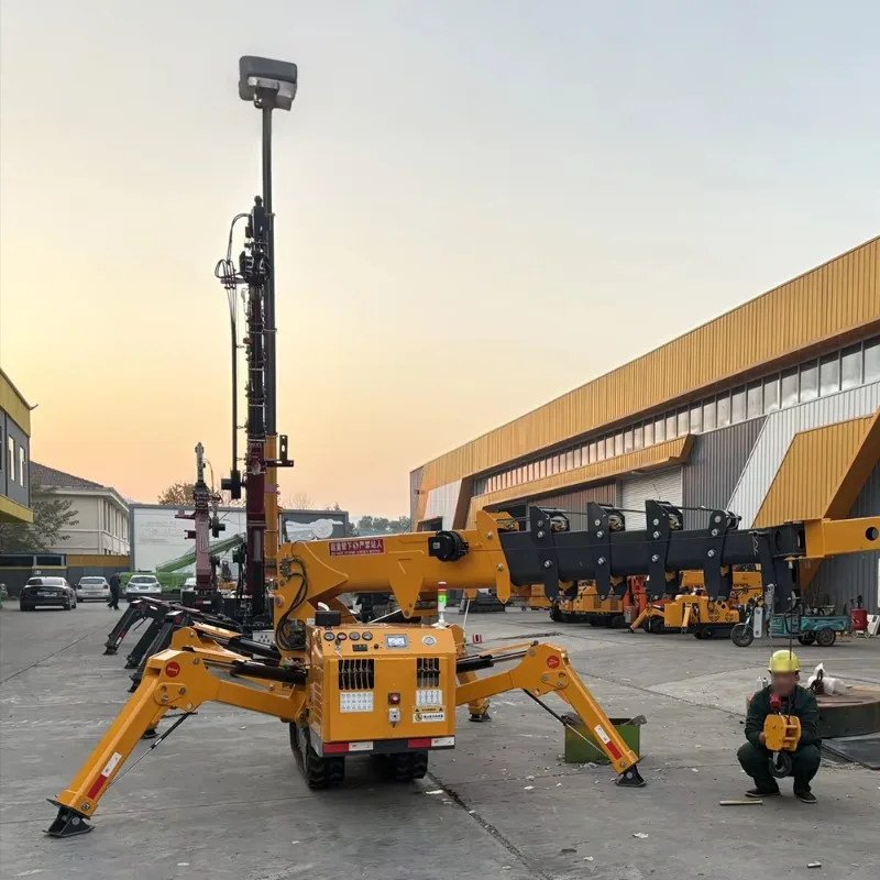 Customized Crane CE EPA EURO 5 1.2 1.5 2 3 4 5 8 10 12 14 16 Ton Crawler Telescopic Boom Hydraulic Remote Control Spider Crane