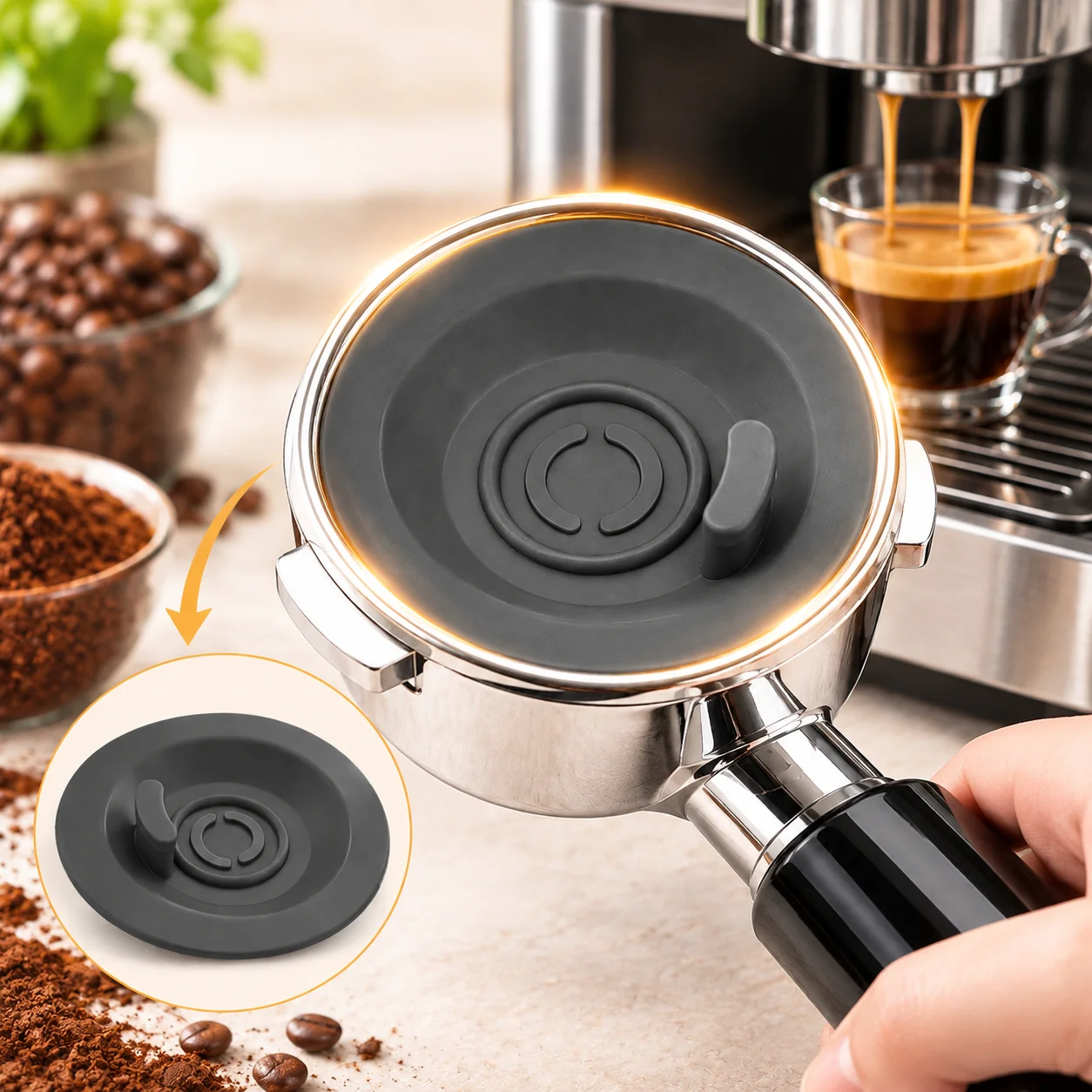 Espresso Cleaning Disc Silicone Backflush Pad for Cafe Coffee Maker Portafilter 54mm 58mm 5pcs Premium Reusable Tool
