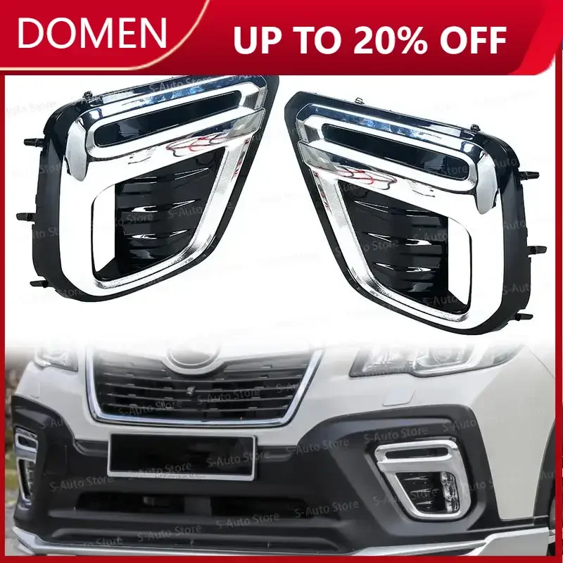 

Для Subaru Forester SK 2019 2020 2021, автомобильная передняя противотуманная фара из АБС-пластика, рамка, противотуманная фара, передний бампер, противотуманная фара, обрезка лицевой панели