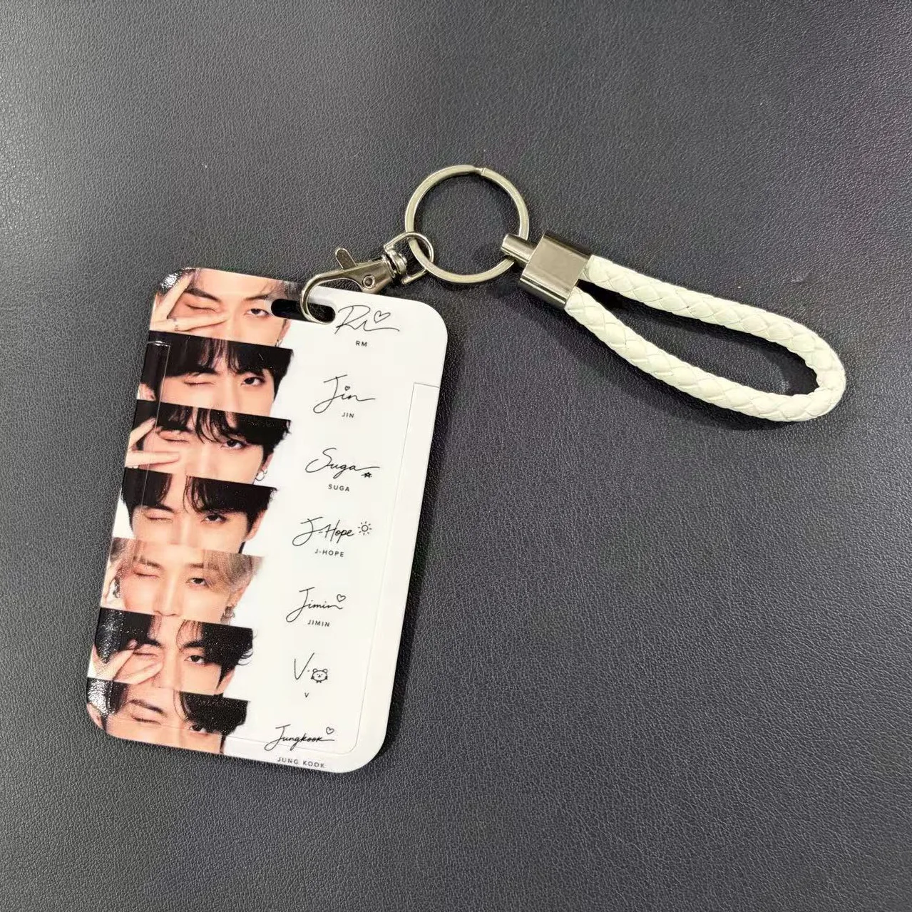 2026 Hot Kpop BTS ID Card Holder with Keychain Lanyard Student Photocard Badge Cover Bus Card Case Fans Collectible Gift view 4