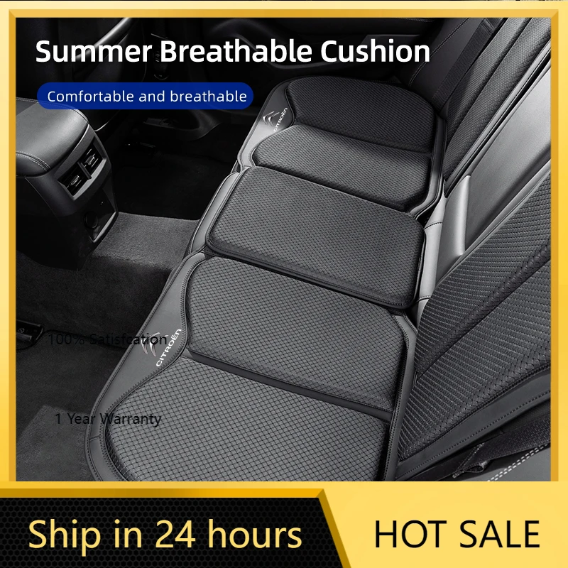 

2026 Hot Car Sticker Summer Cool Car Seat Cover Cool Auto Front Rear Seat Cushion For Citroen C5 C1 C2 Berlingo Celysee Cactus P