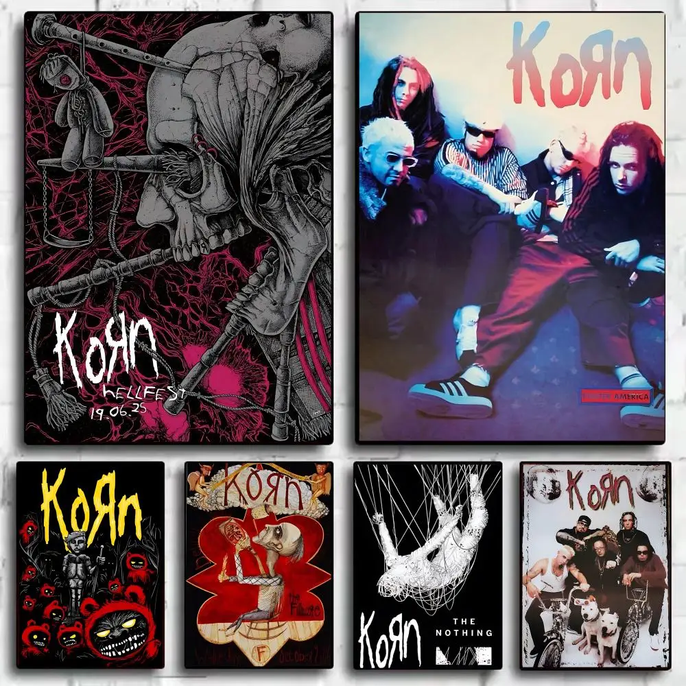 K-KORN Rock Band Poster Wall Art HD Print Gift For Metal & Hardcore Rock Fans Decorative Wall Art for Bedrooms and Dorms