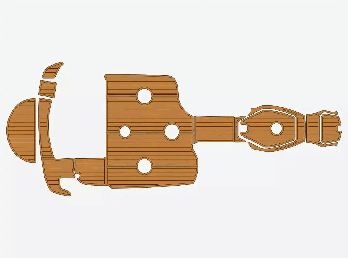 

1998-2002 SeaRay 210 Sundeck 1/4 дюйма, 6 мм, пена EVA, нескользящий ПВХ, настил из тикового дерева, морской коврик,...ek, водный ковер, морской пол