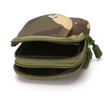 6,5-calowa płócienna saszetka biodrowa, vintage, outdoorowa, sportowa, męska, mini torba na klatkę piersiową, dla chłopca, torba na ramię 10 best sales Torba na nogę wojskowa - №6