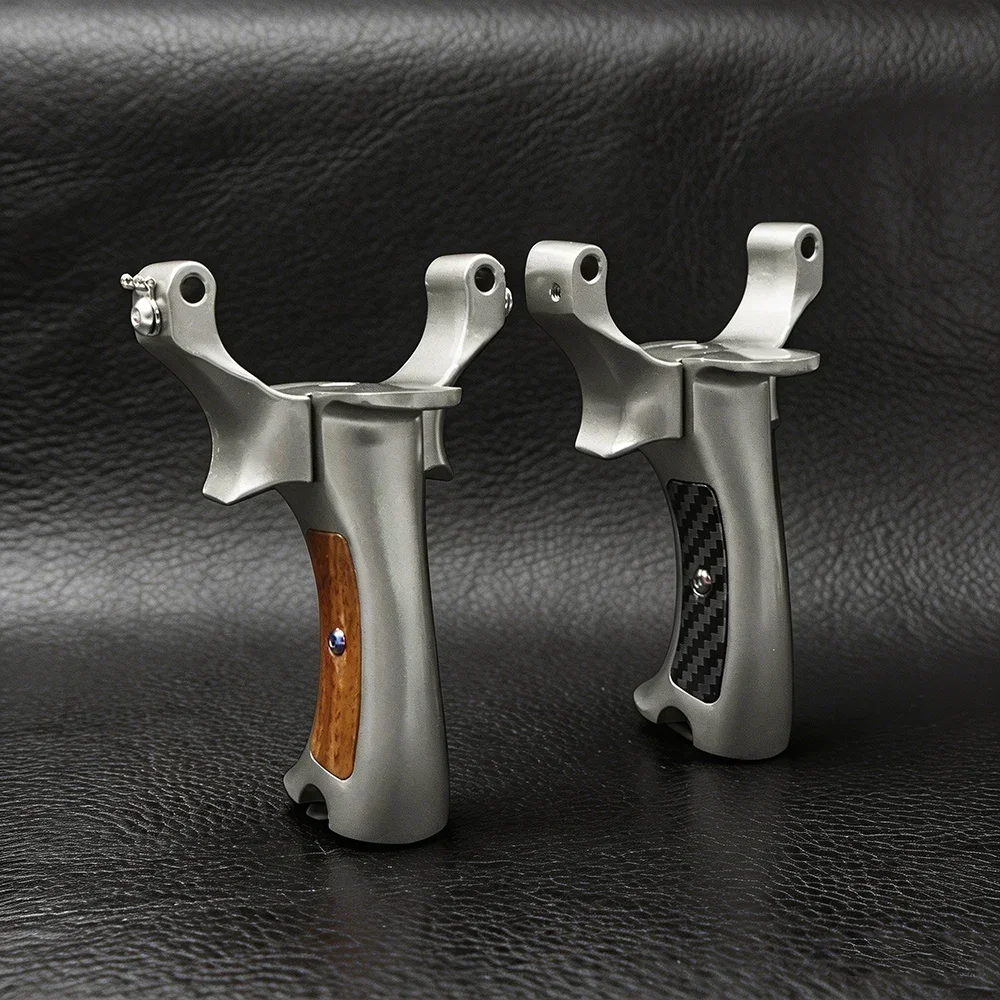 High-quality Space Aluminum Alloy Single Card Slingshot Professional Shooting Competition Slingshot Accurate Shooting Two Colors