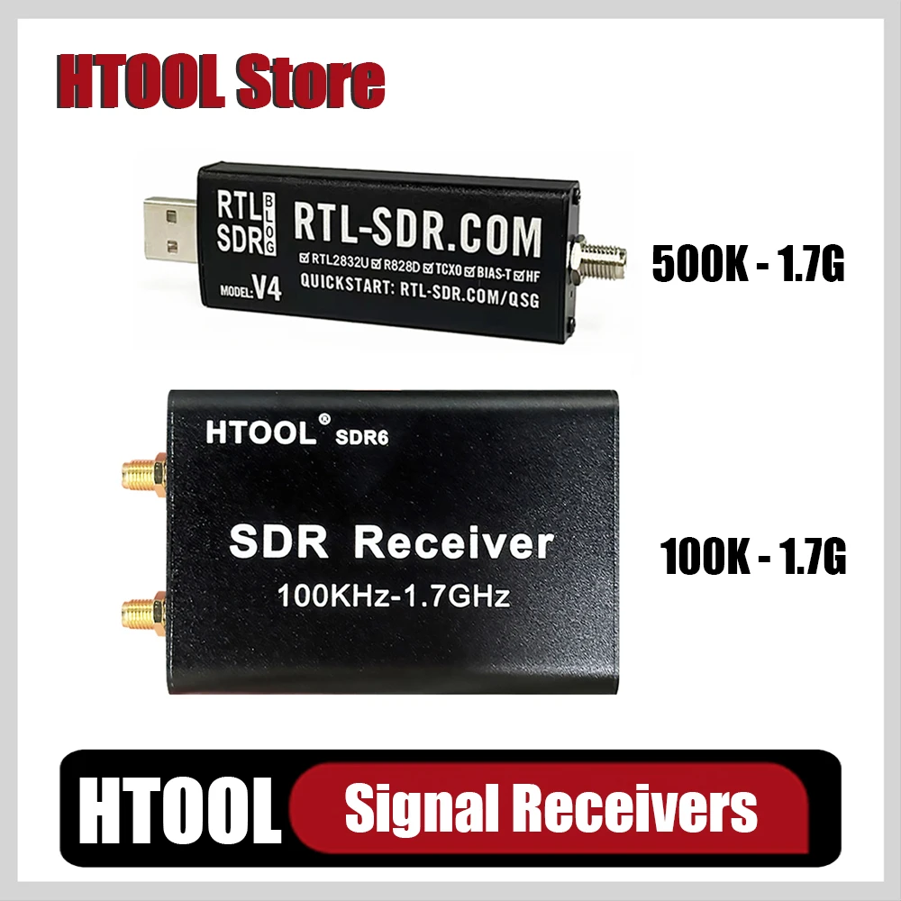 

HTOOL SDR6 SDR-V4 Blog RTL-SDR Receiver Full Band Receiver Software Signal Receiver Radio Aviation Shortwave Wideband Stable