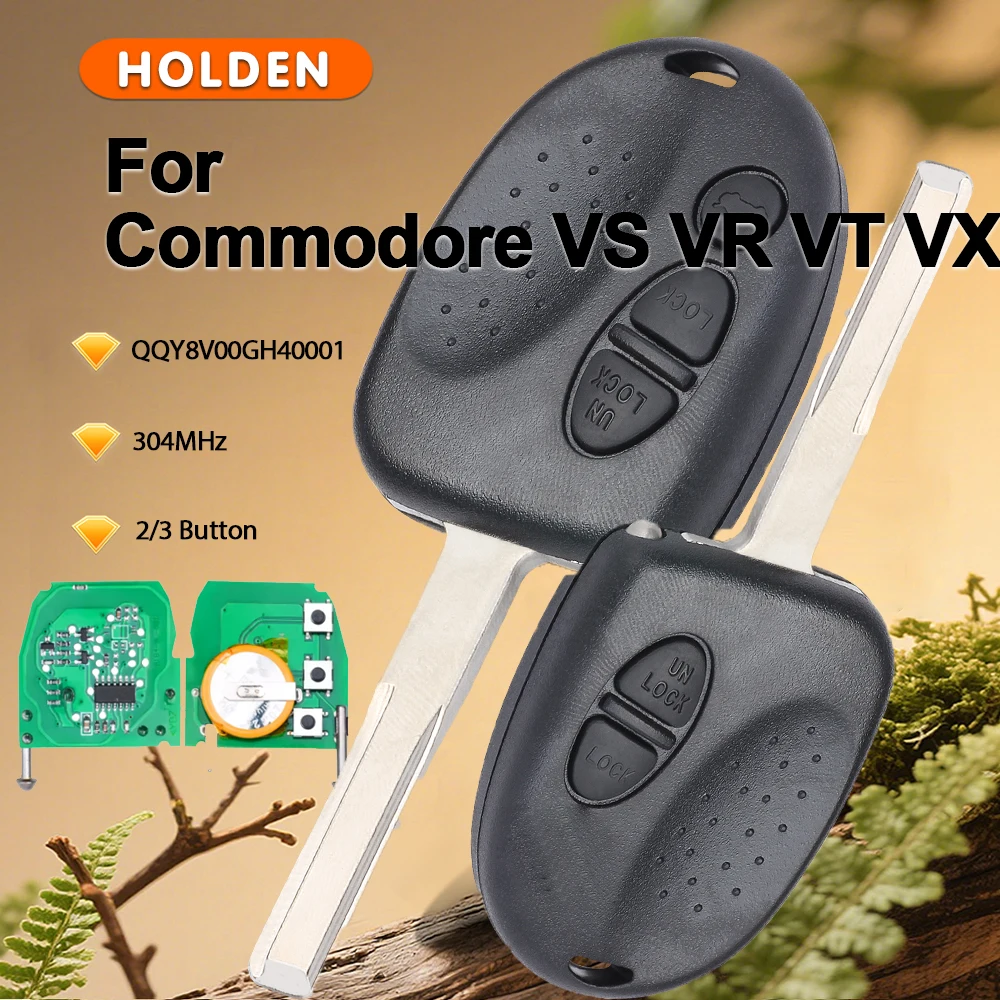 

KEYECU QQY8V00GH40001 2B/3B 304MHz Remote Key Fob for Pontiac GTO 2004-2006, for Holden Commodore VS VR VT VX VY 2000-2006