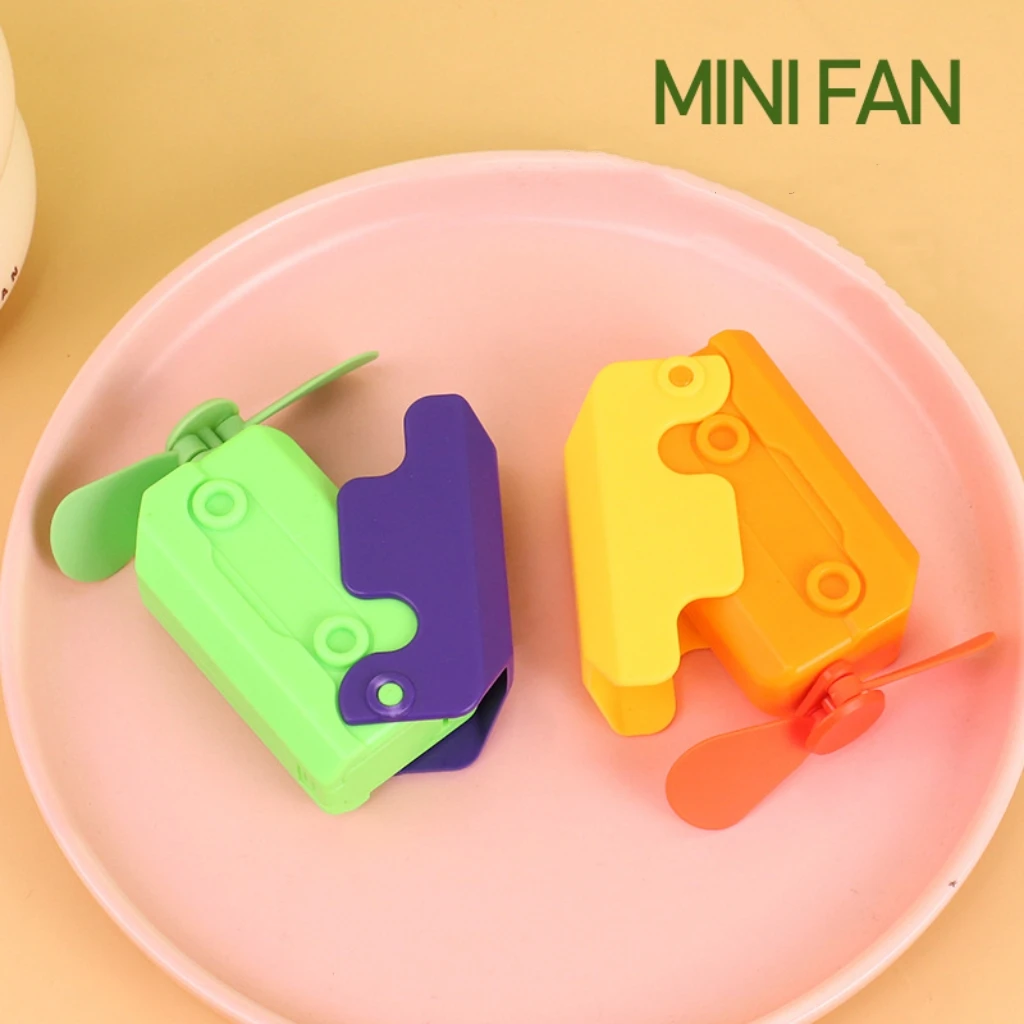 Summer Handheld Standing Mini Colorful Electric Fan Cute Cool Equipment Student Portable Outdoor Small Fan Children's Present