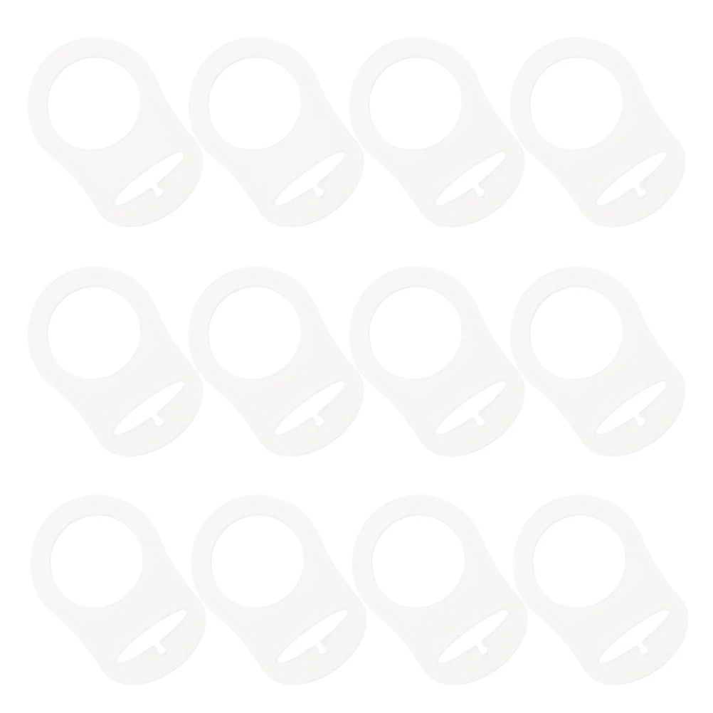 

20Pcs Clear Silicone Pacifier Adapter Rings Durable Transparent Baby Soother Holder Replacement Soft Silicone Baby Pacifier