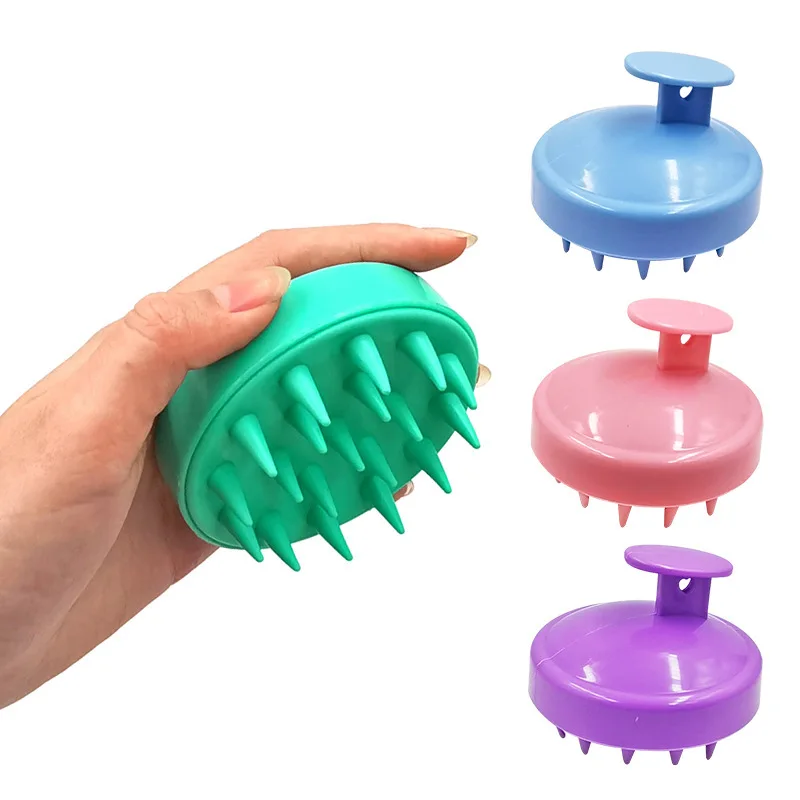 Silicone Shampoo Brush Head Scalp Massage Comb Hair Root Itching Clean The Scalp Thoroughly Body Massage Brush Bath Brush
