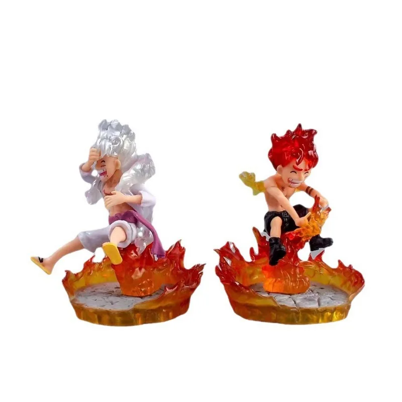 10cm One Piece Anime Figure Nika Luffy Model Doll Toys Desktop Ornament Action Figures Statue Figurine Collection for kids gifts