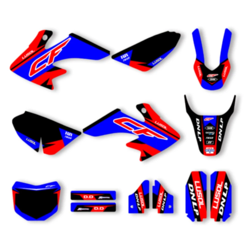 

DSMTECH Custom Graphics Background Decal for HONDA CRF 2000 2001-2012 CRF50 2013 2014 2015-2021 CRF50 Stickers Kits 007