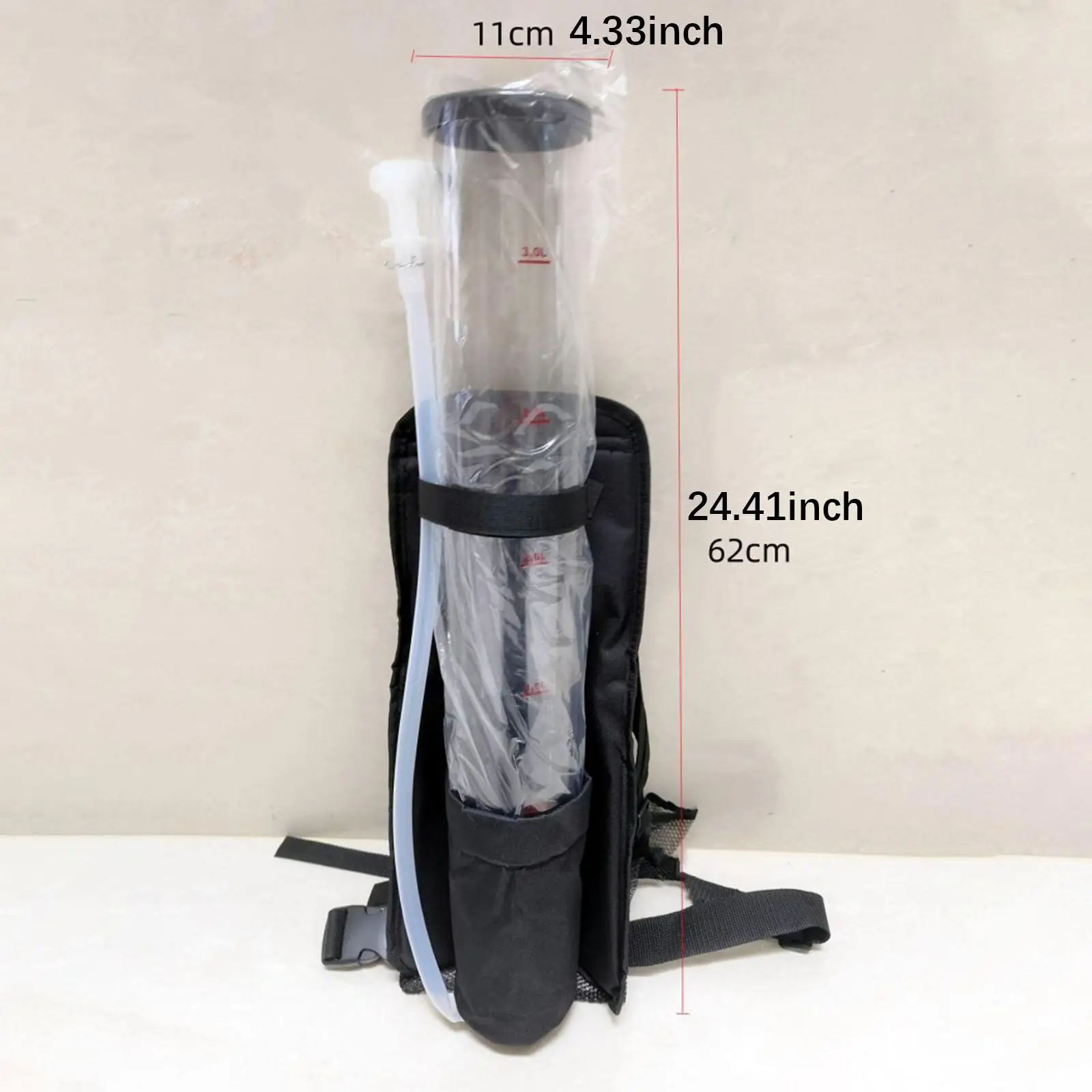 Party Beverage Dispenser Backpack 3L Refillable Acrylic Single Barrel Beer Dispenser for Home or Travel