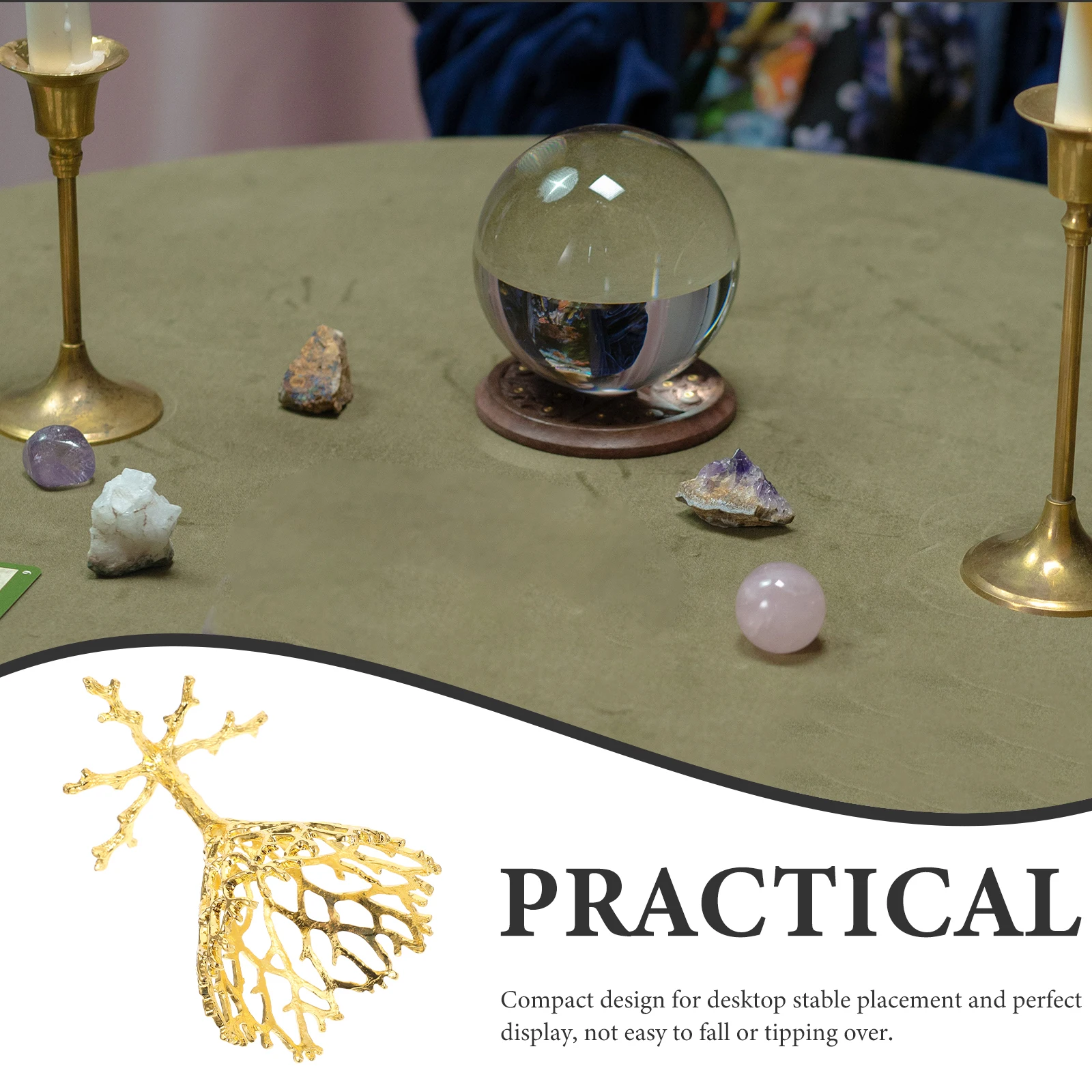 

Metal Bird Display Stand for Crystal Sphere Gold Crystal Sphere Holder Alloy Holder Stable Base Decor Home Mini Model Ornament