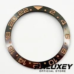 Slope Black Brown 38mm*30.6mm High quality Ceramic Bezel Insert fit 40mm Case NH35 NH34 GMT Automatic Movement Watch