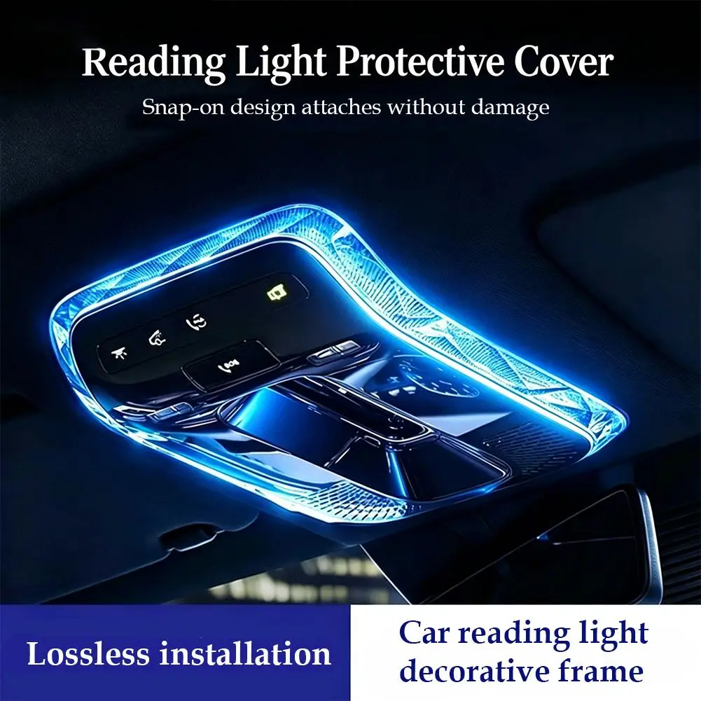 Car Roof Ambient Light Trim Crystal Diamond Cut Dynamic Color Changing Mood Light Snap On Installation Fit Overhead Console