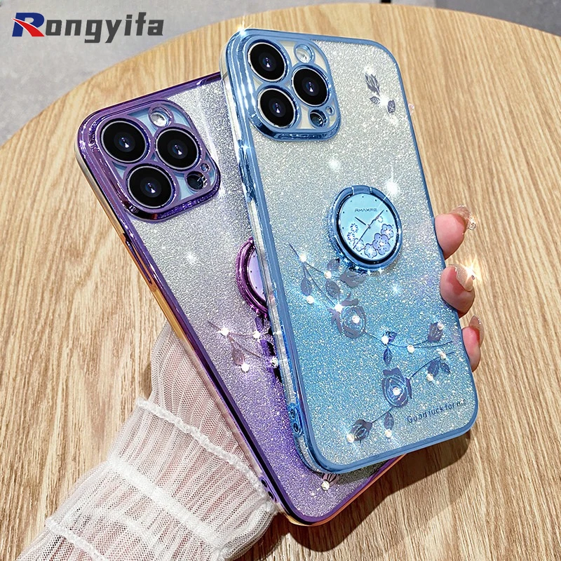 

For Realme C65 C67 C53 C51 4G 5G Narzo N53 60 70 Pro Realme GT Neo6 5 SE GT5 Pro Phone Case Gradient Glitter Luxury Soft Cover