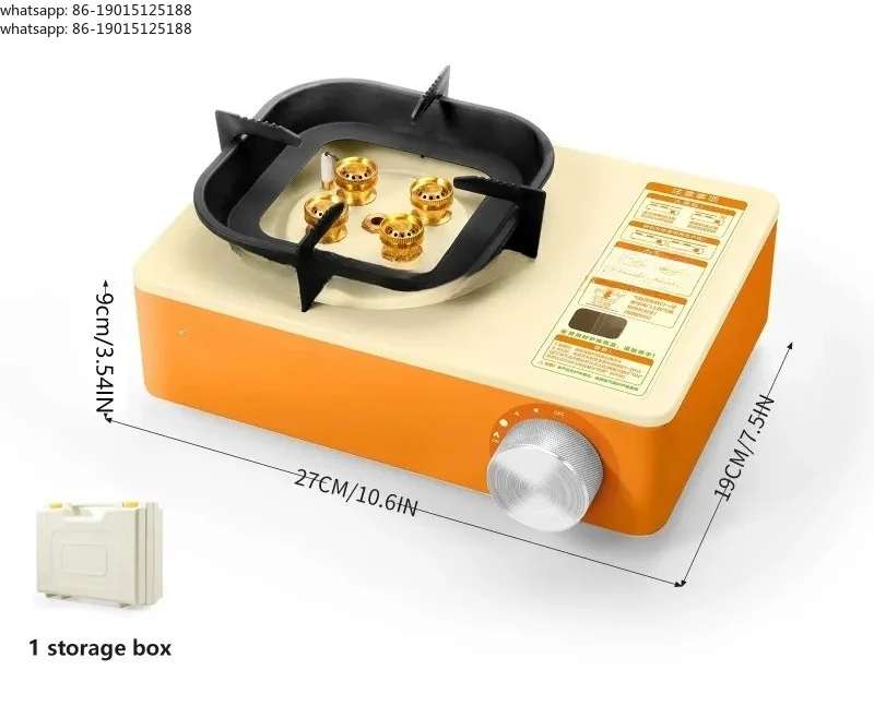 Suitable For  Camping Gas Stove 5800W High Firepower Outdoor Portable Cassette Burner for Picnic Hiking Trekking