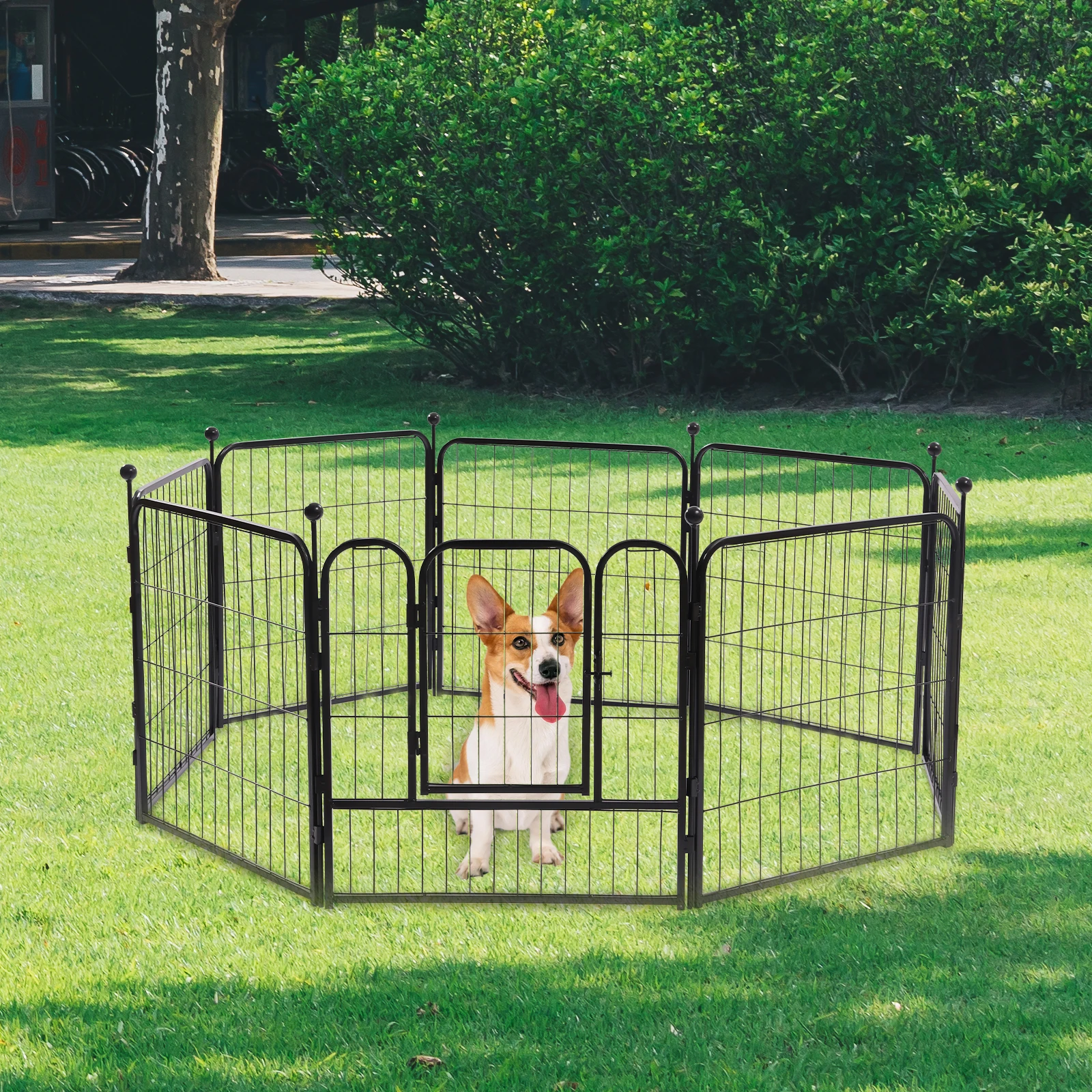 8 Pieces Of Pet Fence, Heavy-Duty Metal Sports Dog, Indoor And Outdoor Camping, Courtyard Garden, Dog Game Fence, 60 * 60cm