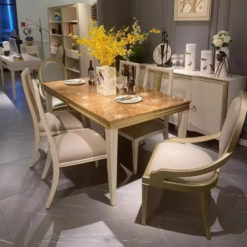 

Dining table American rectangular dining table American country retro