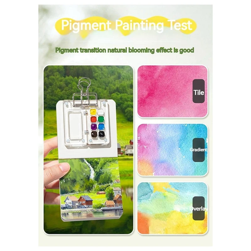 Travel Ready Paint Palette Bundle, Mini Travel Paint Palette Acrylic, Travel Paint Palette Mini With Binder Clips