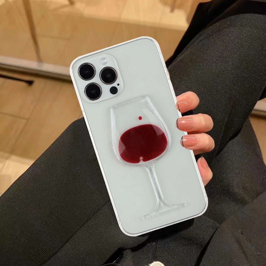 Чехол для телефона Cup Of Wine Quicksand для iPhone17 16E 15Pro 14Plus 13 12 11Pro 78Plus SE2/3 XR XSMAX, полная мягкая защита тела