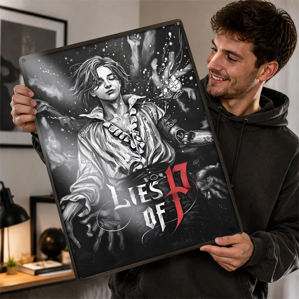 Lies Of P Sophia Character Portrait Printed Poster Personalized Aluminum Metal Sign Dark Survival Tribute Wall Art Bedroom Decor
