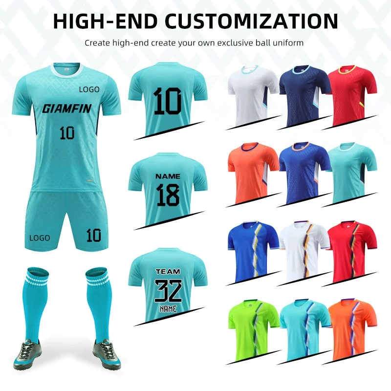 Football Jerseys MAN Women Quick-Drying Soccer Uniform Personalize Adult Futsal Training Sportswear Kids Sports Tracksuit Outfit