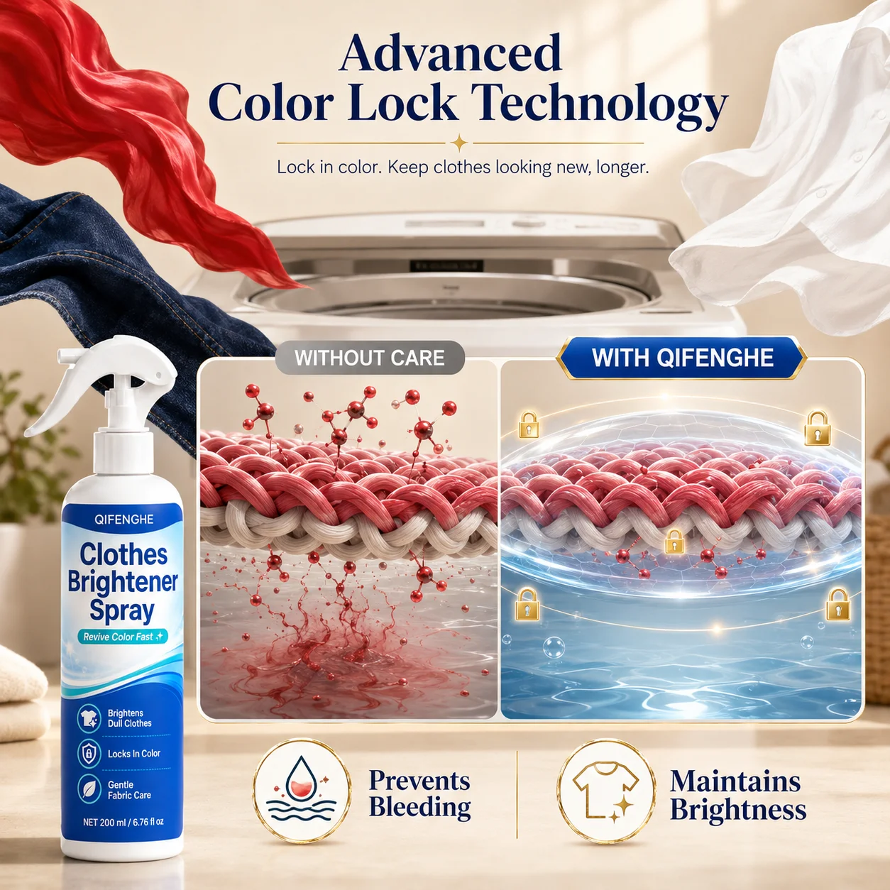 Daily Wear Color Protector Spray, Keep Clothes Looking New, Prevent Dull and Faded