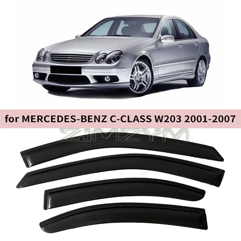 

Window Visor Rain Guards for MERCEDES-BENZ C-CLASS W203 2001 2002 2003 2004 2005 2006 2007 Wind Deflectors Door Vent
