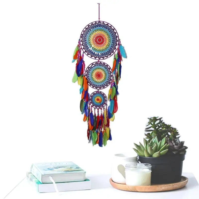 

Natural Feather Dream Catchers Wall Hanger Art Room Home Decoration Pure Hand Made Dreamcatcher Ornament Gift For Friends
