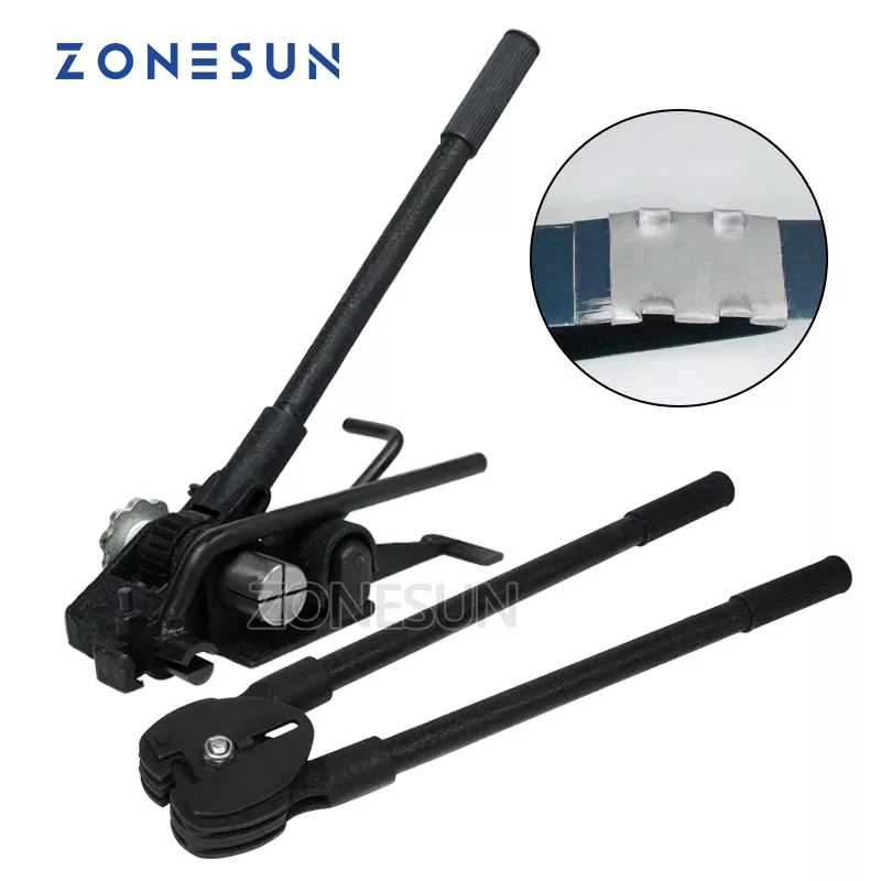 

ZONESUN HM-93 New General Manual Steel Band Strapping Tool Steel Strapping Tensioner And Sealer For Steel Strap 32mm Cartons