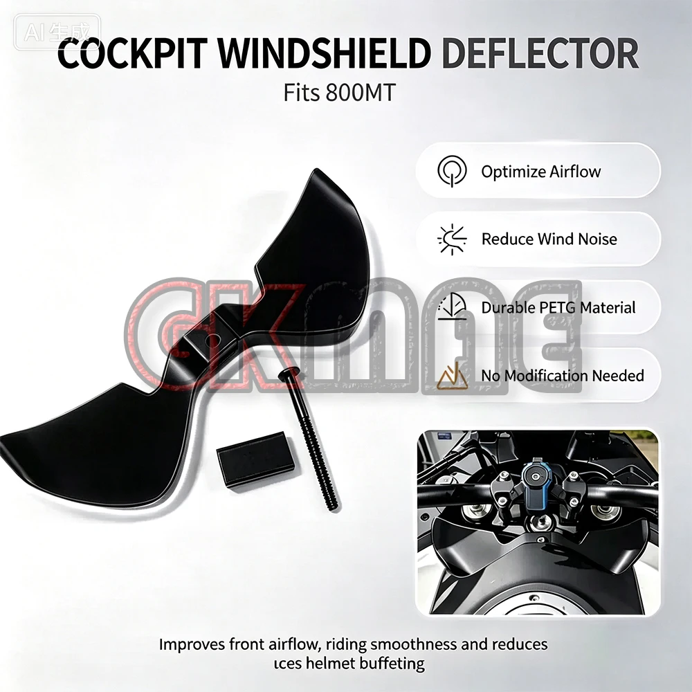 New Fit For CFMOTO 800MT MT800 Motorcycle Modified Cockpit Windshield Fairing Wind Noise Reduction Wind Deflector Accessories
