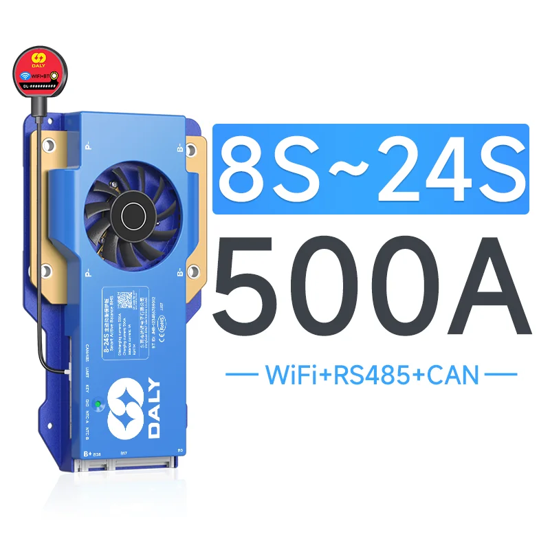 hibms DALY Smart BMS Active Balance BMS Lifepo4 3S 4S 12V 8S 24V 16S 48V 100A 150A 250A 3,2V Li-Ion 3,7V LTO Batterie RS485 CANBUS WiFi 3